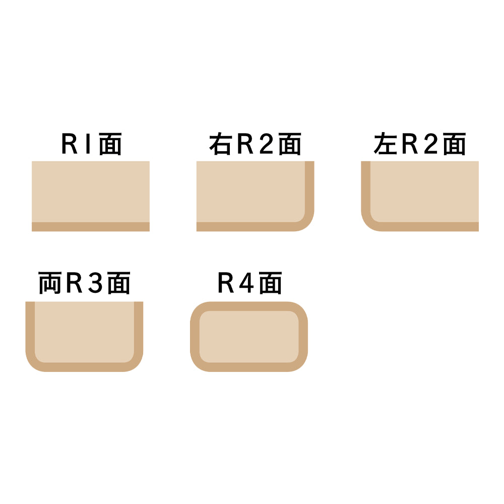 棚板［甲丸面］ ニュージーパイン一本芯集成材 ナチュラル色