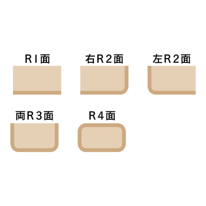 棚板［甲丸面］ ニュージーパイン一本芯集成材 ナチュラル色