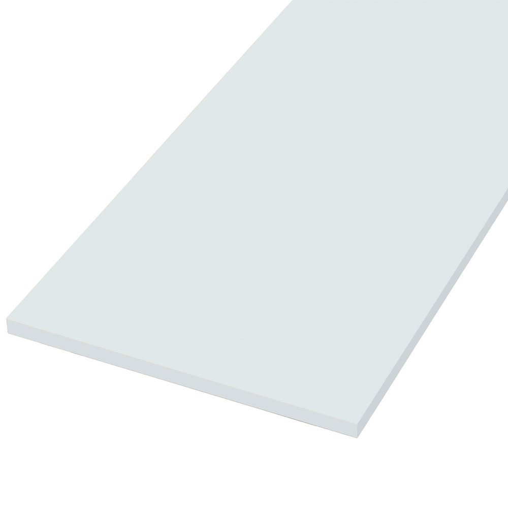 仕上げてる棚板　白無地の棚板　[厚み20mm 糸面]　ホワイト色